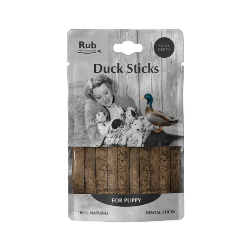 Premio Rub Stick Dental de Pato para Cachorros 100g - Small Size 1x1