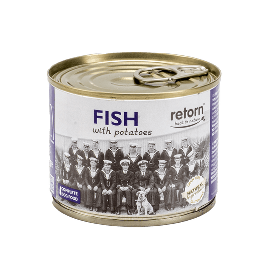 Comida Húmeda para Perros de Pescado con Patatas