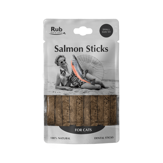 Premio Rub Stick Dental de Salmón para Gatos 100g - Small Size 1x1