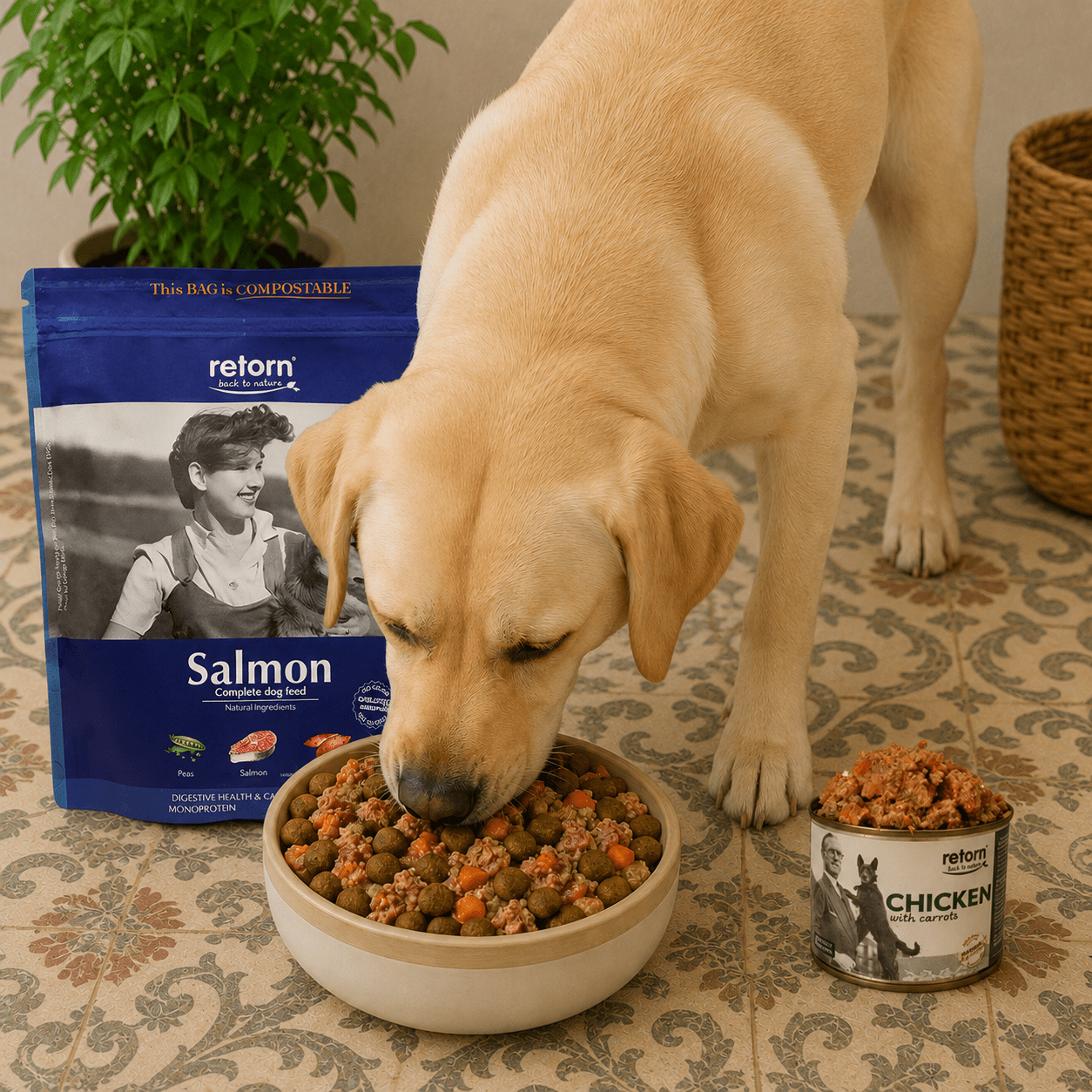 Pack Descubrimiento Mix Bowl Salmón para Perros Medianos y Grandes con Pienso GRATIS