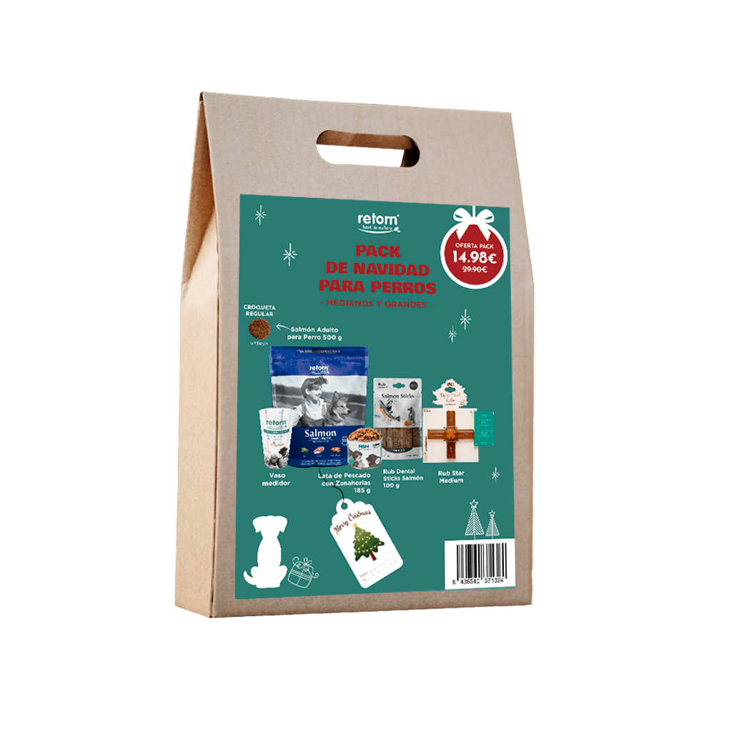 Pack Retorn Navideño de Salmón para perros medianos y grandes