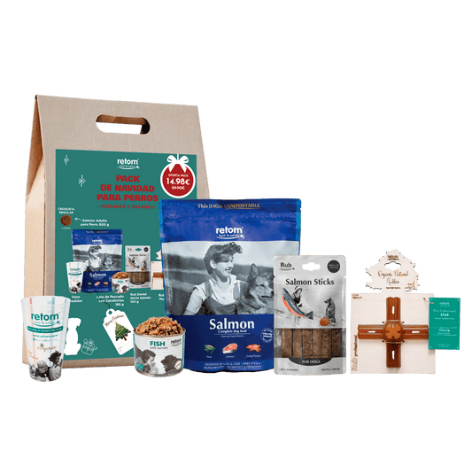 Pack Retorn Navideño de Salmón para perros medianos y grandes