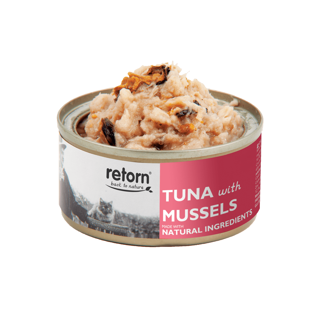 Comida Húmeda para Gatos de Atún con Mejillones