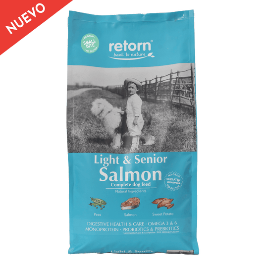 Pienso Natural de Salmón para Perros Light & Senior
