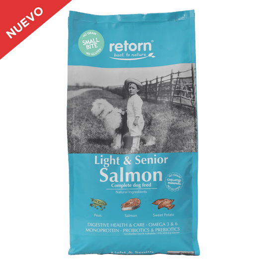 Pienso Natural de Salmón para Perros Light & Senior