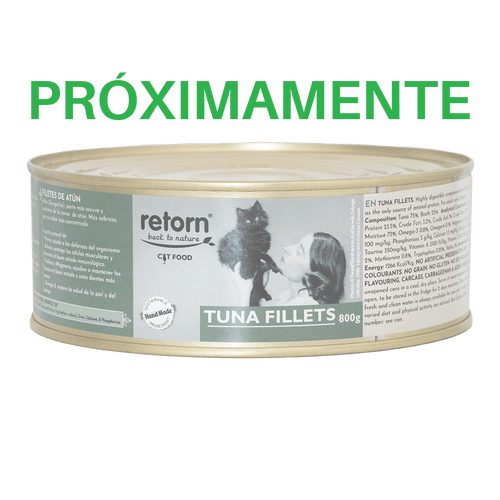 Comida Húmeda de Filetes de Atún natural para Gatos