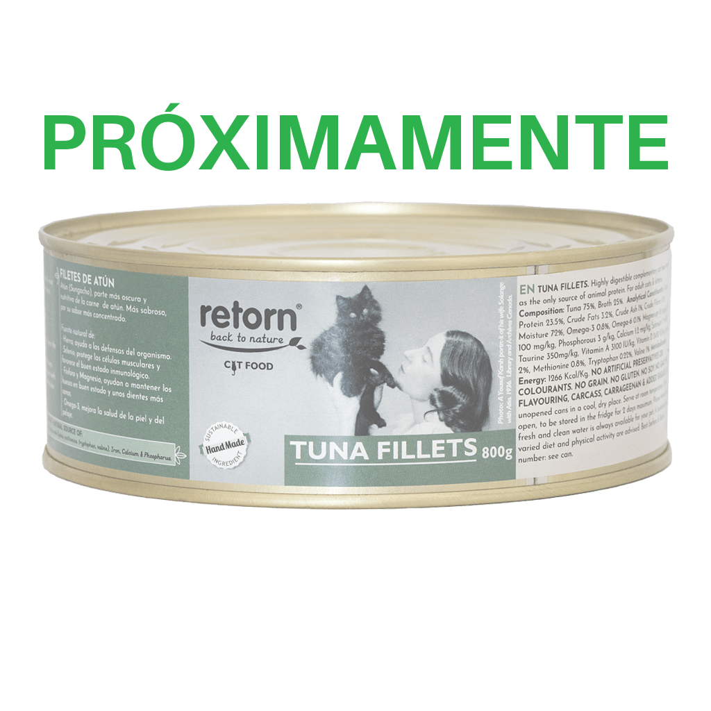 Comida Húmeda de Filetes de Atún natural para Gatos