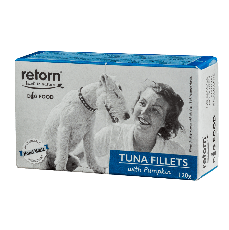 Comida Húmeda de Filetes de Atún natural con Calabaza para Perros