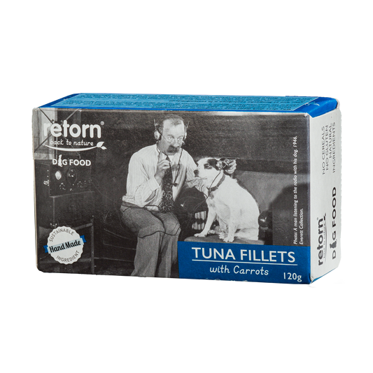 Comida Húmeda de Filetes de Atún natural con Zanahorias para Perros