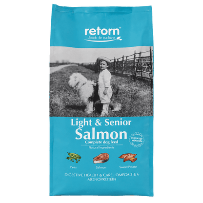 Pienso Natural de Salmón para Perros Light & Senior