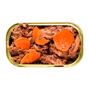 Natürliche Thunfischfilets mit Karotten
