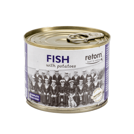 Comida Húmeda para Perros de Pescado con Patatas