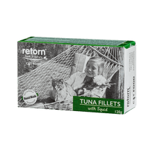 Natural tuna fillets with squid