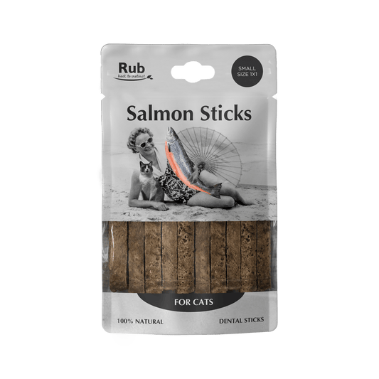 Premio Rub Stick Dental de Salmón para Gatos 100g - Small Size 1x1
