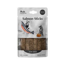 Premio Rub Stick Dental de Salmón para Perros 100g - Regular Size 2x2